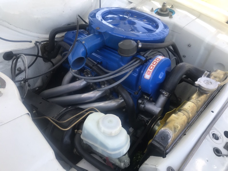 Escort engine bay refinished